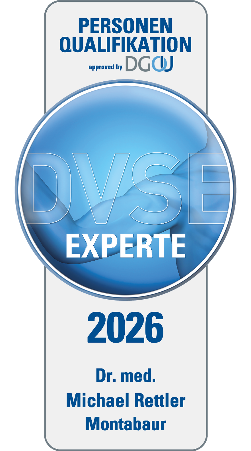 DVSE Experte 2026 – Dr. med. Michael Rettler